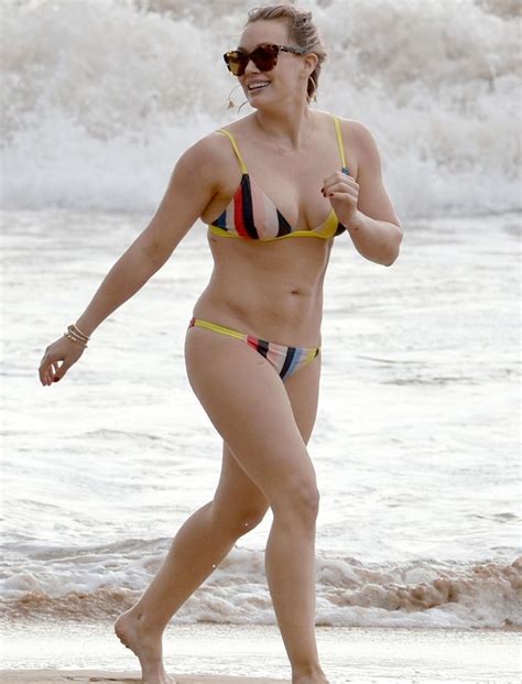 Hilary Duff Shows Off Her Disgusting Mom Bod In A Bikini X Nude