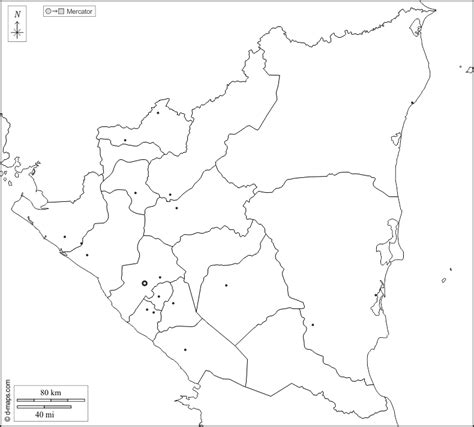 Mapas Del Mundo Mapa De Nicaragua Politico Sin Nombres Images