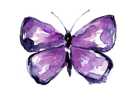 Purple Butterfly Painting By Olga Shvartsur Pixels