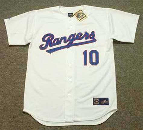 Michael Young Texas Rangers 1990s Majestic Cooperstown Throwback