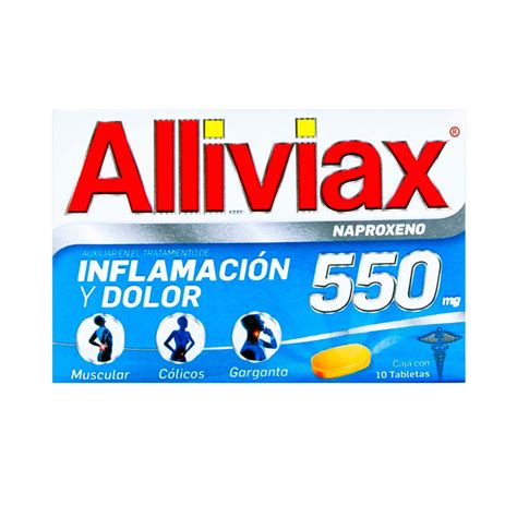 Alliviax Reduce Dolor Caja 10 Tabletas Genomma Lab 6900 En Mercado