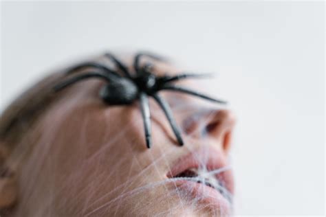Close Up Photo Of A Helpless Woman Trapped In A Spider Web · Free Stock