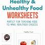 Worksheets On Healthy And Unhealthy Food