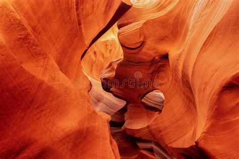 Orange Caves Of Upper Antelope Canyon In Arizona Usa Stock Image