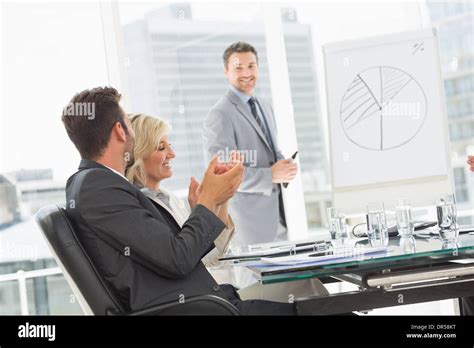 Business People In Office At Presentation Stock Photo Alamy