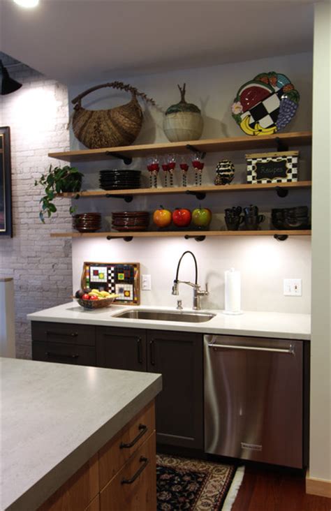 Open and floating shelves are most popular type of wall storage in bathrooms because they fulfill the storage function and still don't look bulky and you can place them wherever you want and have some space: Wood Floating Shelves above Sink Adds Industrial Feeling ...