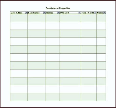 Salon Appointment Book Template Sample Templates Sample Templates
