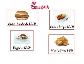 See how far you can get! Making Change Menu - MCDONALDS & CHICK FIL A by NOVATeacher | TpT