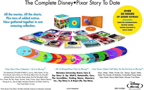 Disney Pixar Collection 14 Movie Blu Ray Boxset 22 Discs £15582