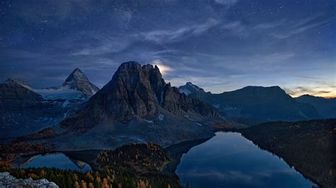 3840x2160 Beautiful Landscape Mountains at Night 4K Wallpaper, HD ...
