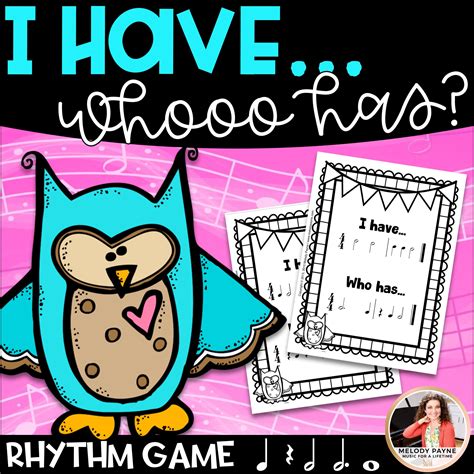 I Have Who Has Rhythm Game For Elementary Music Students Melody