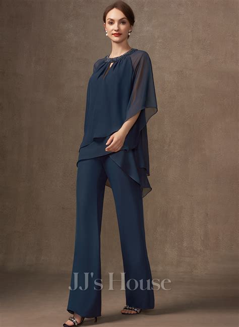 Jumpsuitpantsuit Separates Scoop Floor Length Chiffon Mother Of The