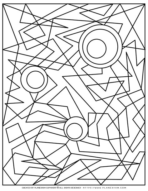 Adult Coloring Pages Geometric Abstract Planerium