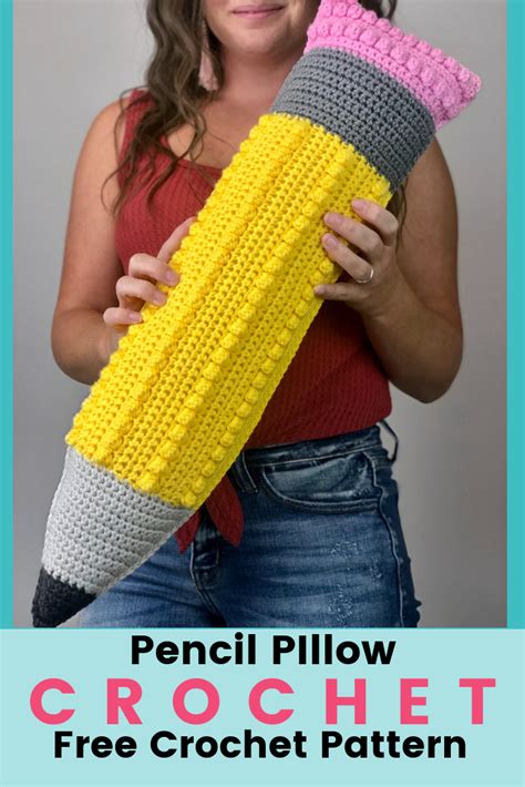 How To Crochet An Awesome Pencil Pillow Free Pattern
