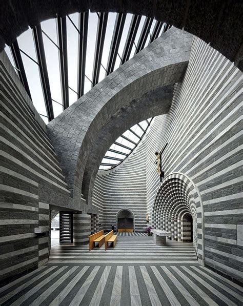 The church of san giovanni battista (italian: Mario Botta's Church of San Giovanni Battista at Mogno ...
