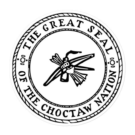 Choctaw Nation Seal And Symbol Round Vinyl Decal Stickers Etsy