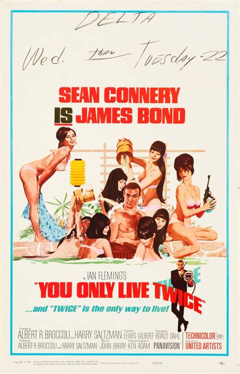 James Bond You Only Live Twice Original Vintage Movie Poster 1967 At