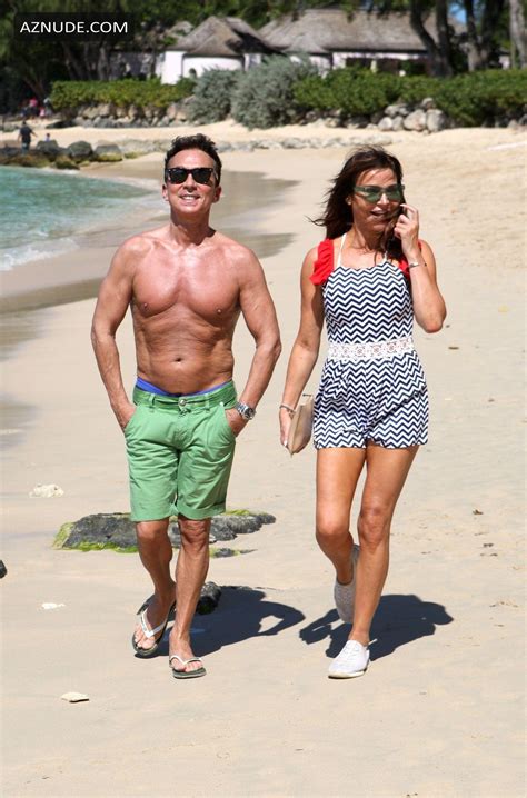 Lizzie Elizabeth Cundy And Bruno Tonioli Sharing A Joke On A Beach