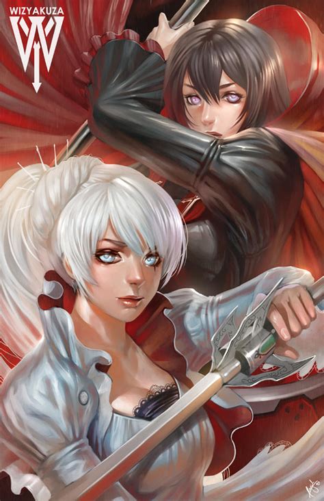 Ruby Rose And Weiss Schnee Rwby By Wizyakuza On Deviantart