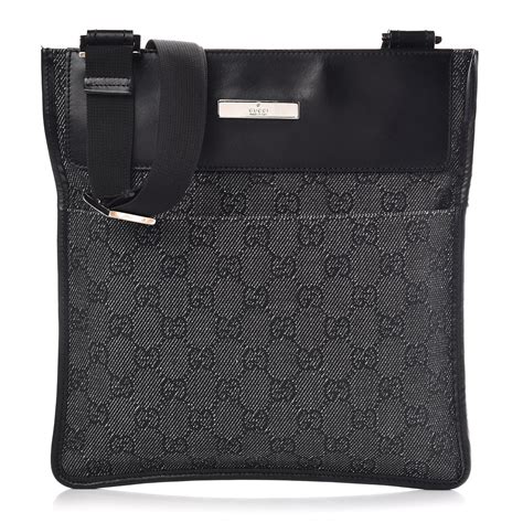 Gucci Gg Monogram Messenger Crossbody Bag Black 407662 Fashionphile