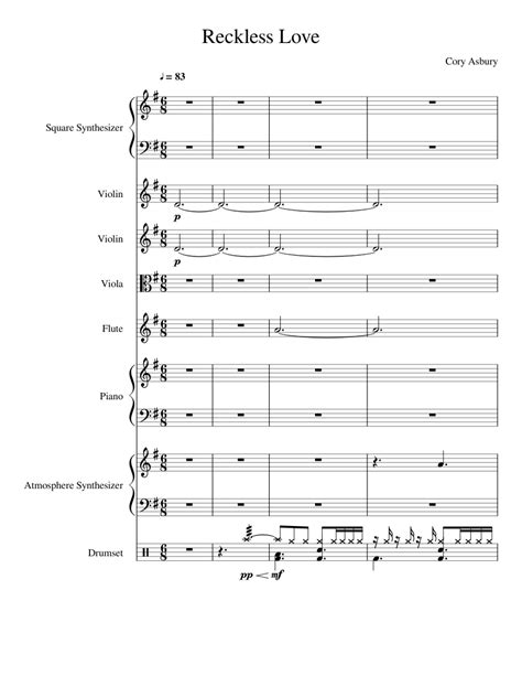 Reckless Love Sheet Music For Violin Flute Piano Synthesizer Download Free In Pdf Or Midi