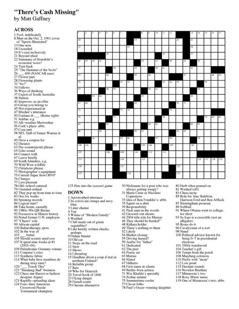 Easy New York Times Crossword Puzzles Printable Freeprintableme