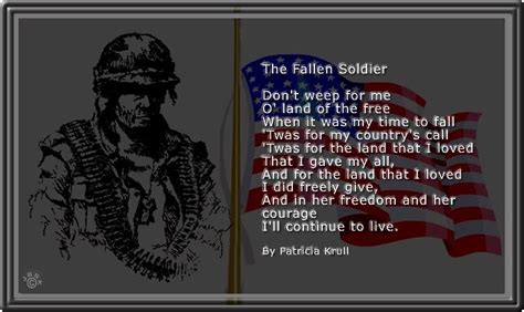 Fallen Soldier Poems And Quotes Quotesgram