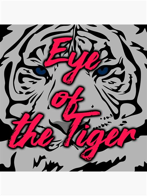 Eye Of The Tiger Sticker For Sale By Thiagorg Redbubble