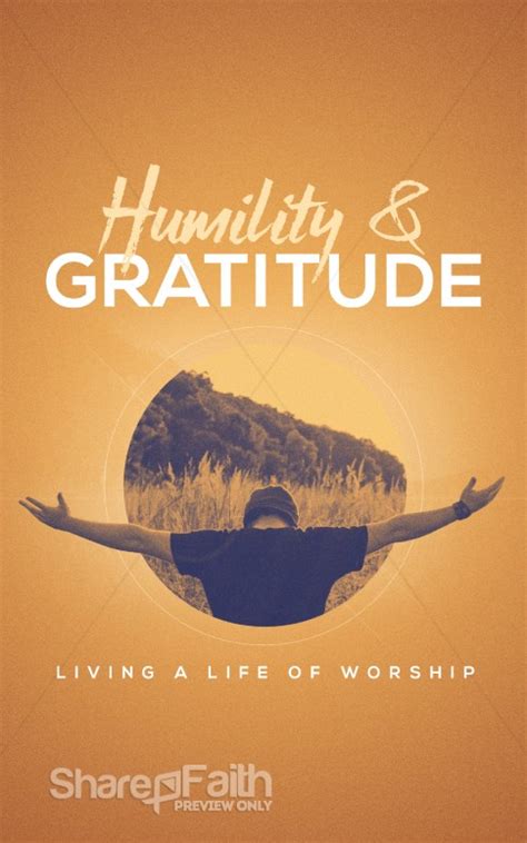 Humility And Gratitude Church Bulletin Sermon Bulletin Covers