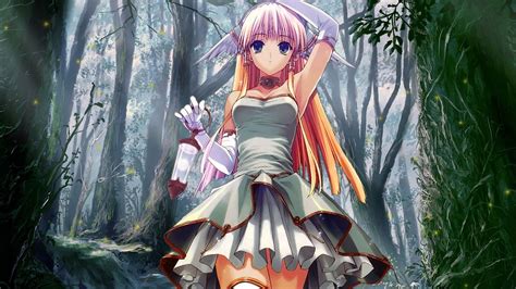 Anime Girl In Forest Anime Girls Wallpaper 1920x1080