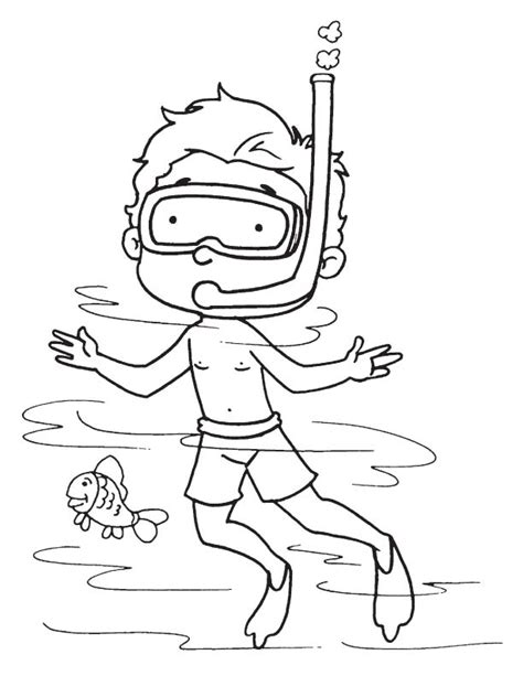 Deep Sea Diver Coloring Page Coloring Pages