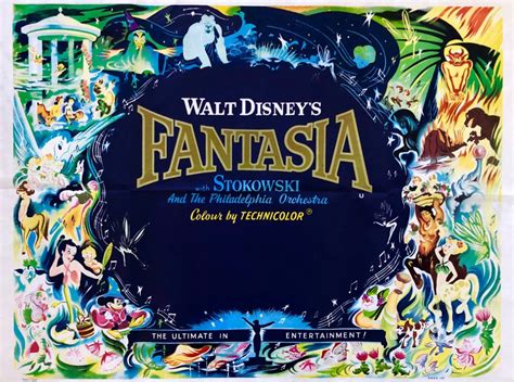 Original Fantasia Movie Poster Walt Disney Mickey Mouse Musical