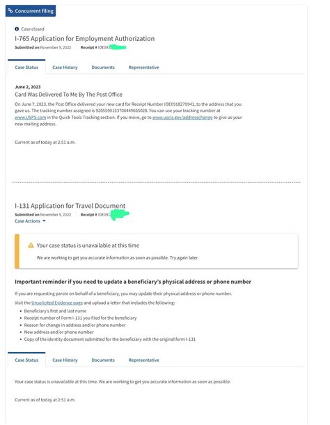 I131 Case Not Showing Any Status Ead Approved But Ap Pending Is It