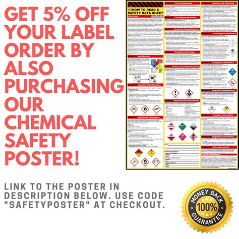 Buy Sds Osha Data Labels For Chemical Safety X Inches Roll Of