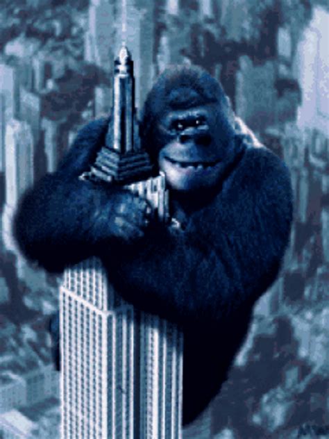 King Kong Hanging Onto Empire State Building GIF GIFDB Com