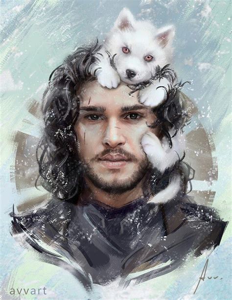 John Snow And A Wolf Game Of Thrones Game Of Thrones Art Jon Snow