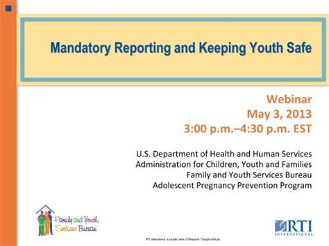 Mandatory Reporting And Keeping Youth Safe Administration For