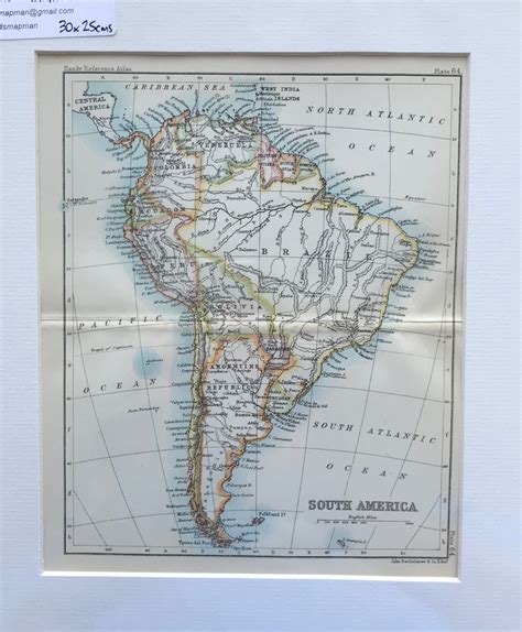 1890 Map Of South America The Map Man