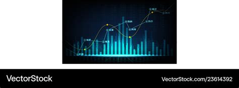 Stock Market Or Forex Trading Graph In Graphic Vector Image