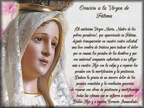 Oración A La Virgen De Fátima