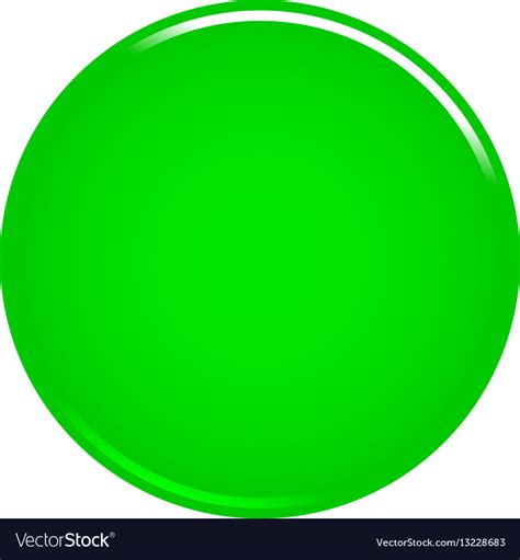 Green Circle Button Blank Web Internet Icon Vector Image