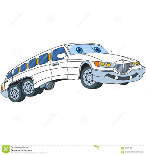 Cartoon Limousine Car Stock Vector Illustration Of Auto 83729469