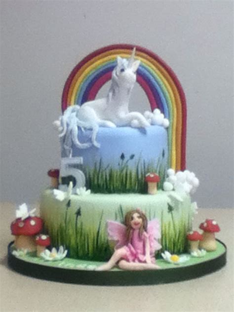 Unicorn And Fairy Cake Fairy Birthday Cake Fairy Theme Birthday