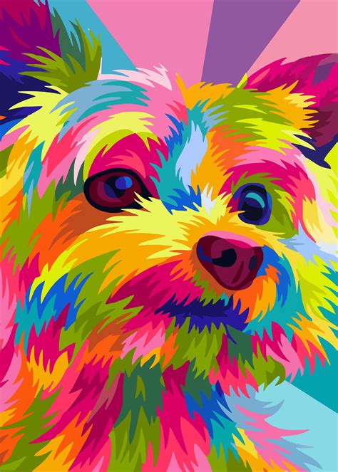 Yorkshire Dog Pop Art Poster By Ultimate Design Displate Dog Pop