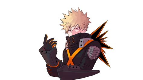 Katsuki Bakugou In White Background Hd My Hero Academia Wallpapers Hd