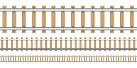 Train Rails Top View Railway Track Construction Stock Vector Image By