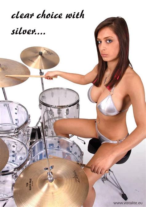 Clear Choice With Sliver Female Drummer Girl Drummer Drums