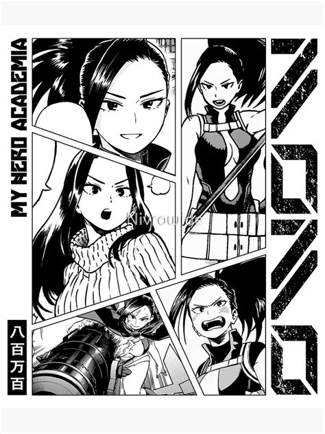Momo Yaoyorozu My Hero Academia Manga Panel Black And White
