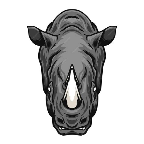 Premium Vector Rhino Head Illustration