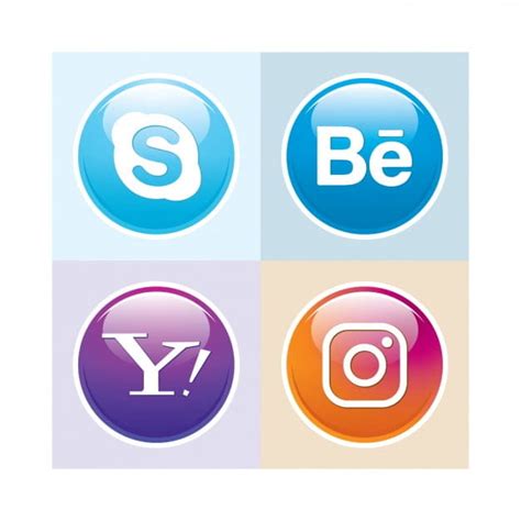 Social Media Button Set Eps Vector Uidownload